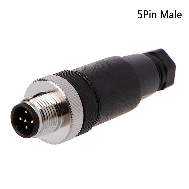 New 1PCS 3/4/5 Pin  M12 Sensor Connector Waterproof Plug Aviation Plug M12 Connector Male And Female Plug Pin Hole 4 5 8 12 Core