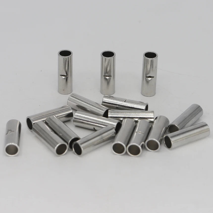 BN Copper Electrical Wire Cable Connection Crimp Sleeve Tubular Ferrule Lug Connector Non-Insulated Tube Butt Splices Terminal