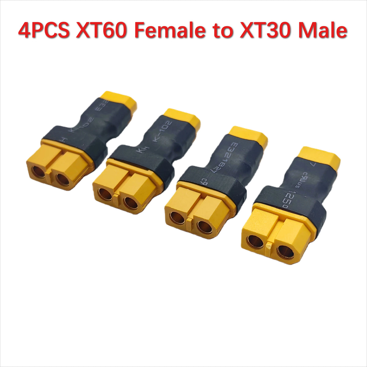 4PCS XT60 to XT30 Plug Adapter Male/Female Converter Connector for FPV Drone RC Lipo Battery Charger ESC Parts