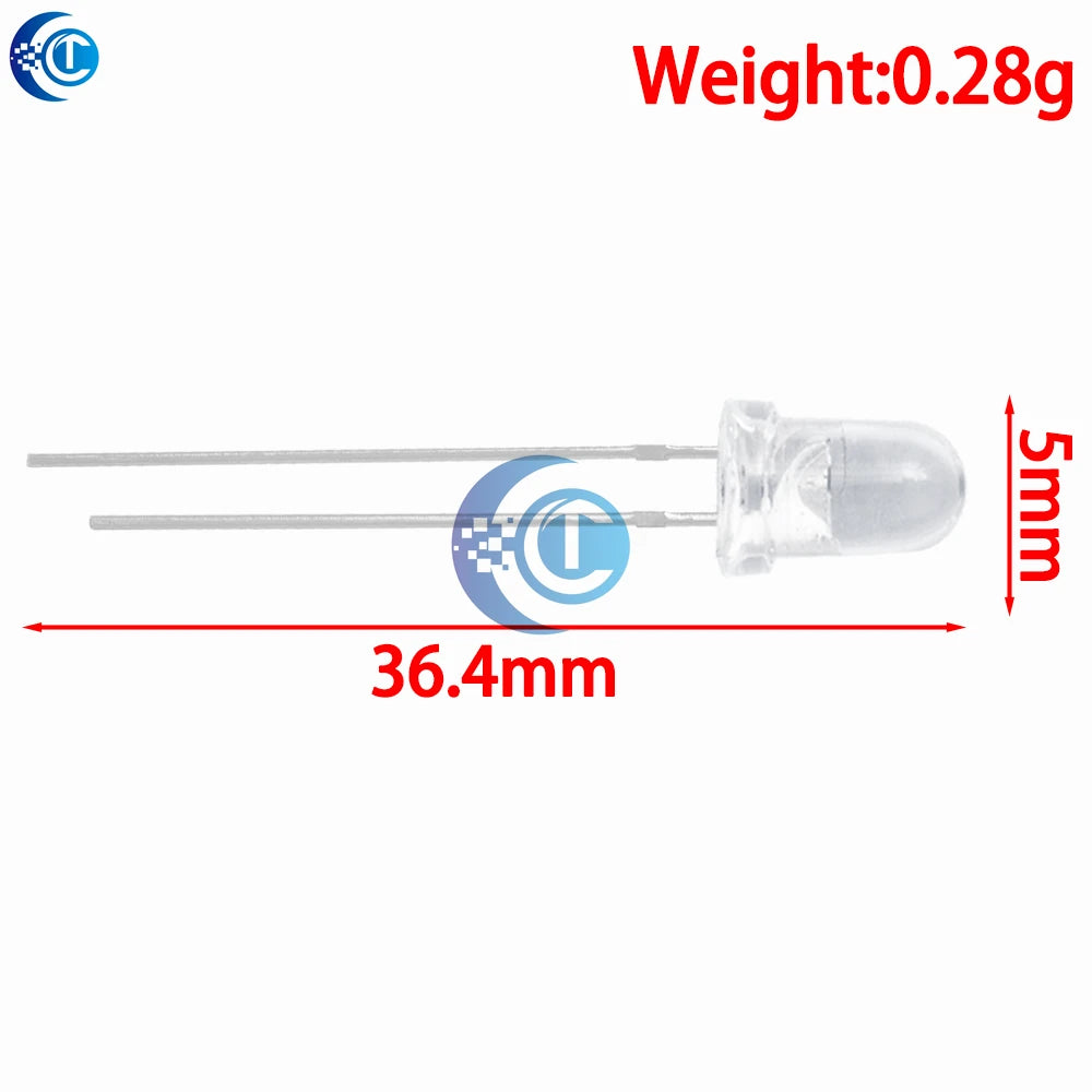 5mm 940nm LEDs Infrared Emitter and IR Receiver Diode 10pairs Diodes 301A