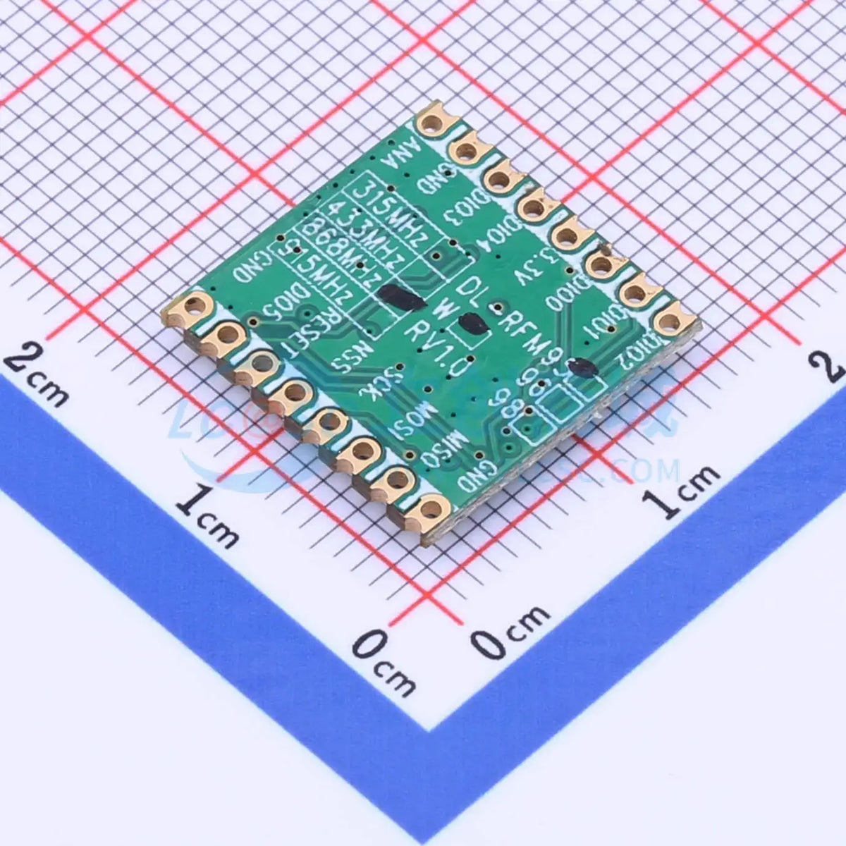 2pcs DL-RFM95-868M SMD 16x16mm 868MHz 19.5dBm SPI LoRa RF Transceiver Module for Smart Home System