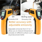 Digital Infrared Thermometer Non-Contact Temperature Gun LCD Backlight Temperature Meter For Industrial Kitchen Outdoor