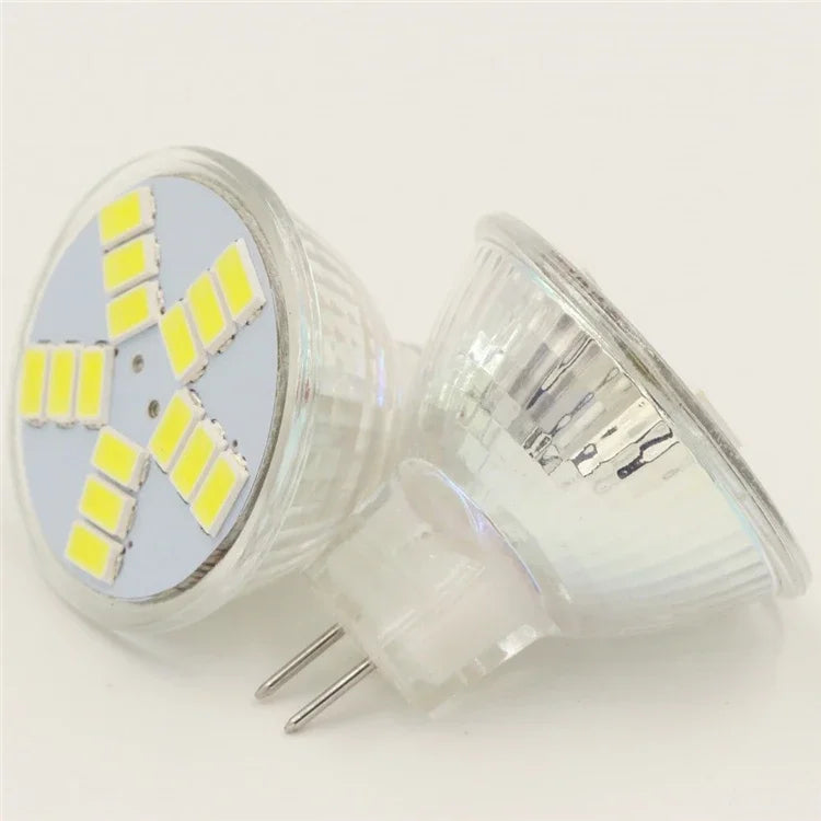MR11 GU4 Mini LED Spotlight Bulbs AC DC12V 5730SMD 7W 15LEDs Super Bright Cool Warm White Lamp Replace 40W Halogen Light