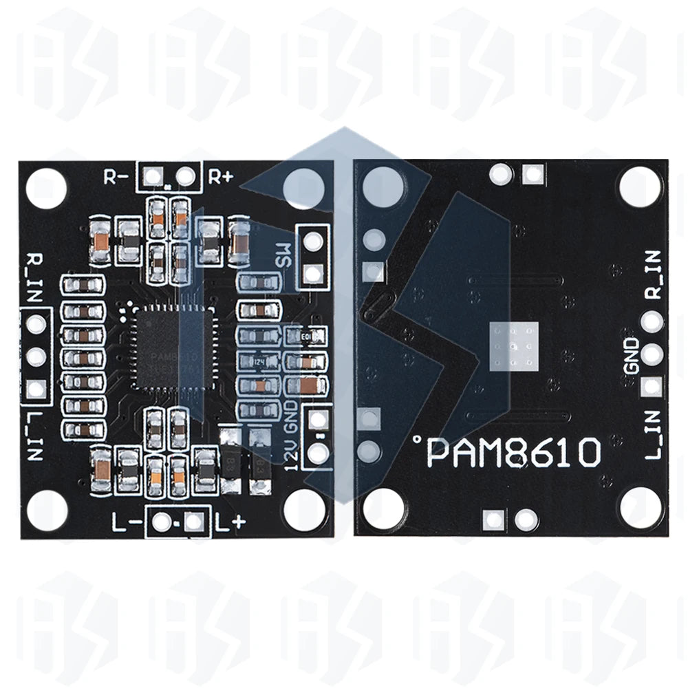 1PCS EGBO Super Slim 2 x 15W PAM8610 Class D Digital Dual Power Audio Amplifier Board 12V black