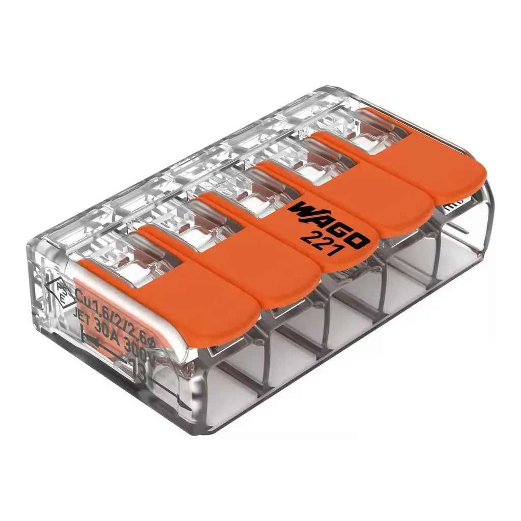 10Pcs WAGO 221‑412 221‑413 221‑415 221‑612 221‑613 221‑615 221‑2411 Electrical Wiring Terminal Connectors