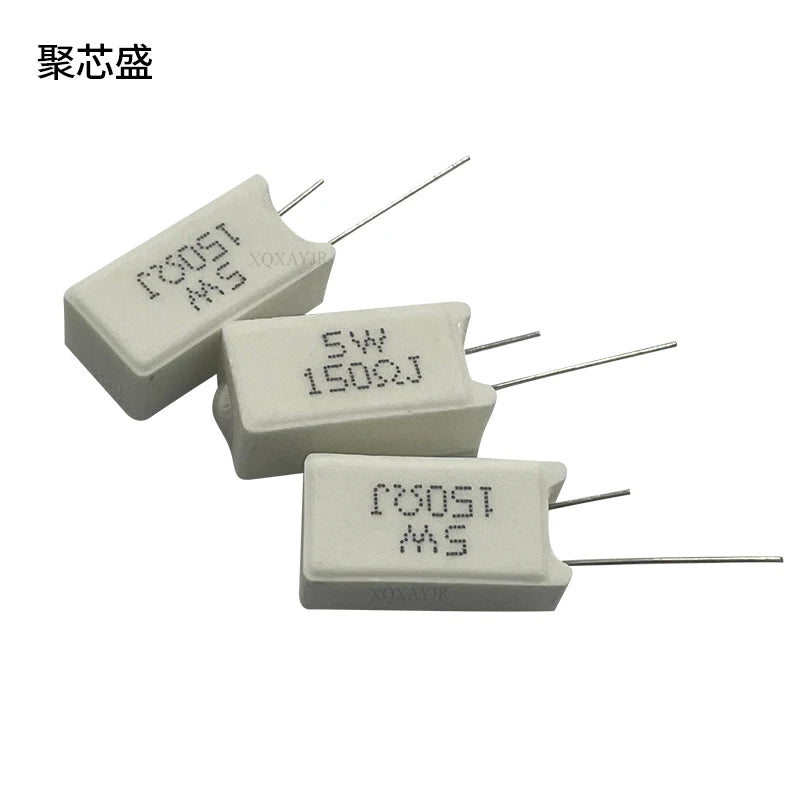 10pcs/lot    Vertical cement resistance 5W 10R/15/22/4/30/33/47/51/100/330/470/1K/10K