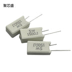 10pcs/lot    Vertical cement resistance 5W 10R/15/22/4/30/33/47/51/100/330/470/1K/10K