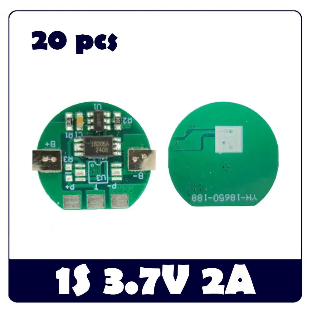 10pcs Cylindrical 3.7V 18650 PCM – 2A/4A Battery Protection Module with IC & MOSFET for Safe Charging PCB BMS Protection Module