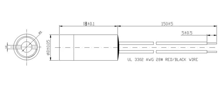 D8X18mm Focusable Laser Module 635nm 1mW 5mW Laser Head Red Dot Measuring Tool Glass/PMMA Lens Industrial Grade APC Driver