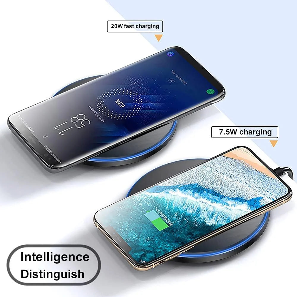 30W Wireless Charger For iPhone 14 15 16 17 Pro Xs Max Mini X Xr Induction Fast Charging Pad For Samsung S25 S26 S8 S9 S10 Note
