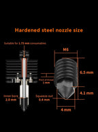 Original Hotend For Bambu Lab p1 X1 P1P X1C P1S Upgrade Hot end Print Head Heater Thermistor For bambulab Hardened steel Nozzle