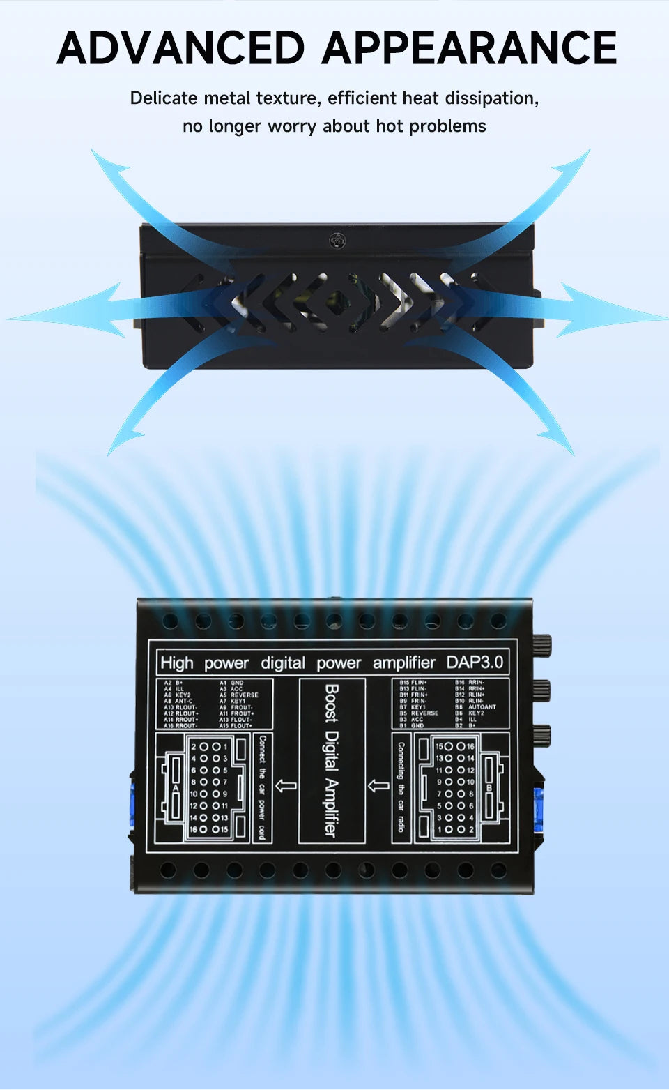 HIFI Car DSP Amplifier Lossless Modified Speakers 4*60W for Android Car Radio Stereo Car Sound Upgrade Audio Signal Processor