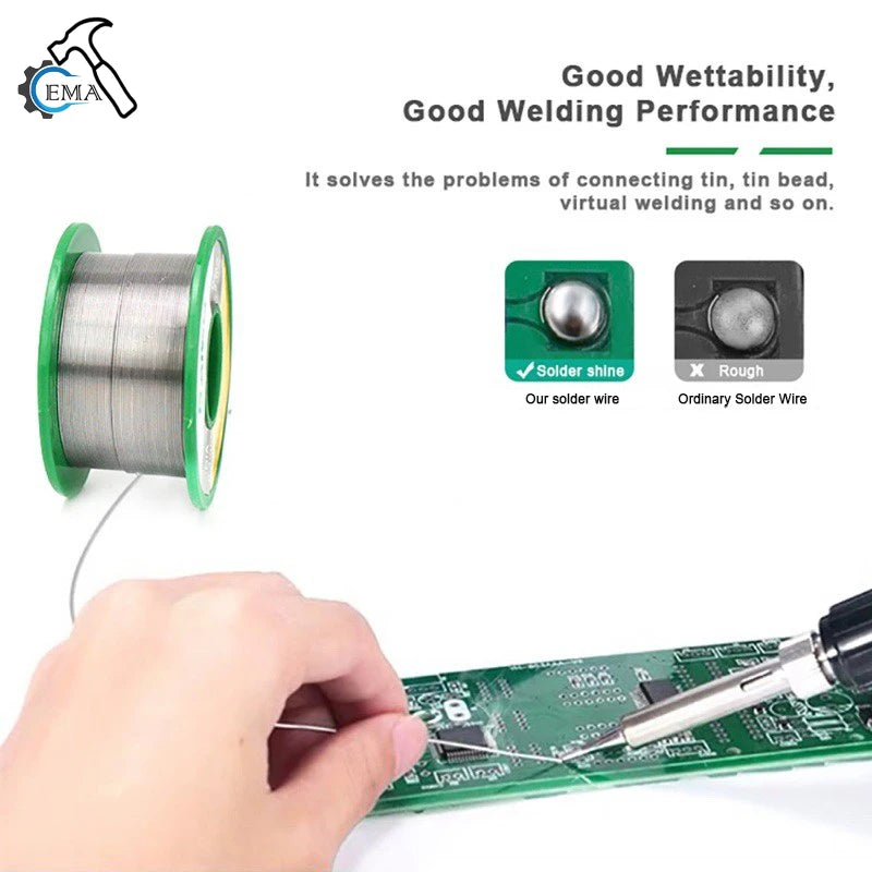 50g Lead-free Solder Wire SN99.3 Cu0.7 Environmental Protection Tin Wire Flux Reel Welding Line Soldering Wire Roll High Purity
