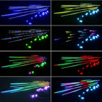 14/18 in 1 Led Acrylic Car Ambient Light RGB 64 213 Color Symphony Acrylic APP Streamer Atmosphere Lamp Kit One Zone Dual Zone