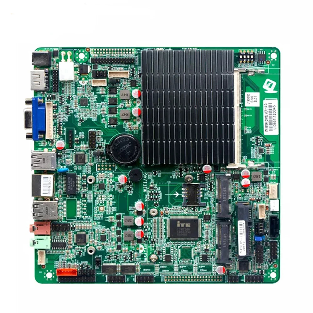 【New Arrival】Gaming PC Motherboards X86 Mini Fanless ITX Motherboard Single Board Computer Linux With Quad Core J1900 Processor