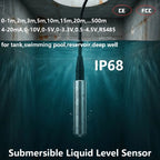 0-350m to 4-20mA RS485 Hydrostatic Liquid Level Transmitter 0-10V 0-3.3V 0.5-4.5V Output Water Pressure Level Sensor Probe