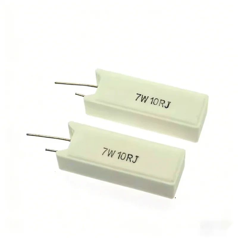5PCS Vertical Cement Resistance SQM 7W 5% 0.1R 0.22R 0.33R 0.47R 0.5R 0.68R 0.82R 1R 1.5R 2.2R 2.5R 3R 3.3R ohm Ceramic resistor