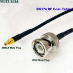 RG-174 Coaxial Cable Q9 BNC Female Waterproof to MMCX Male Connector Crimp Wire Terminal RF Jumper Pigtail Line For Wifi Card