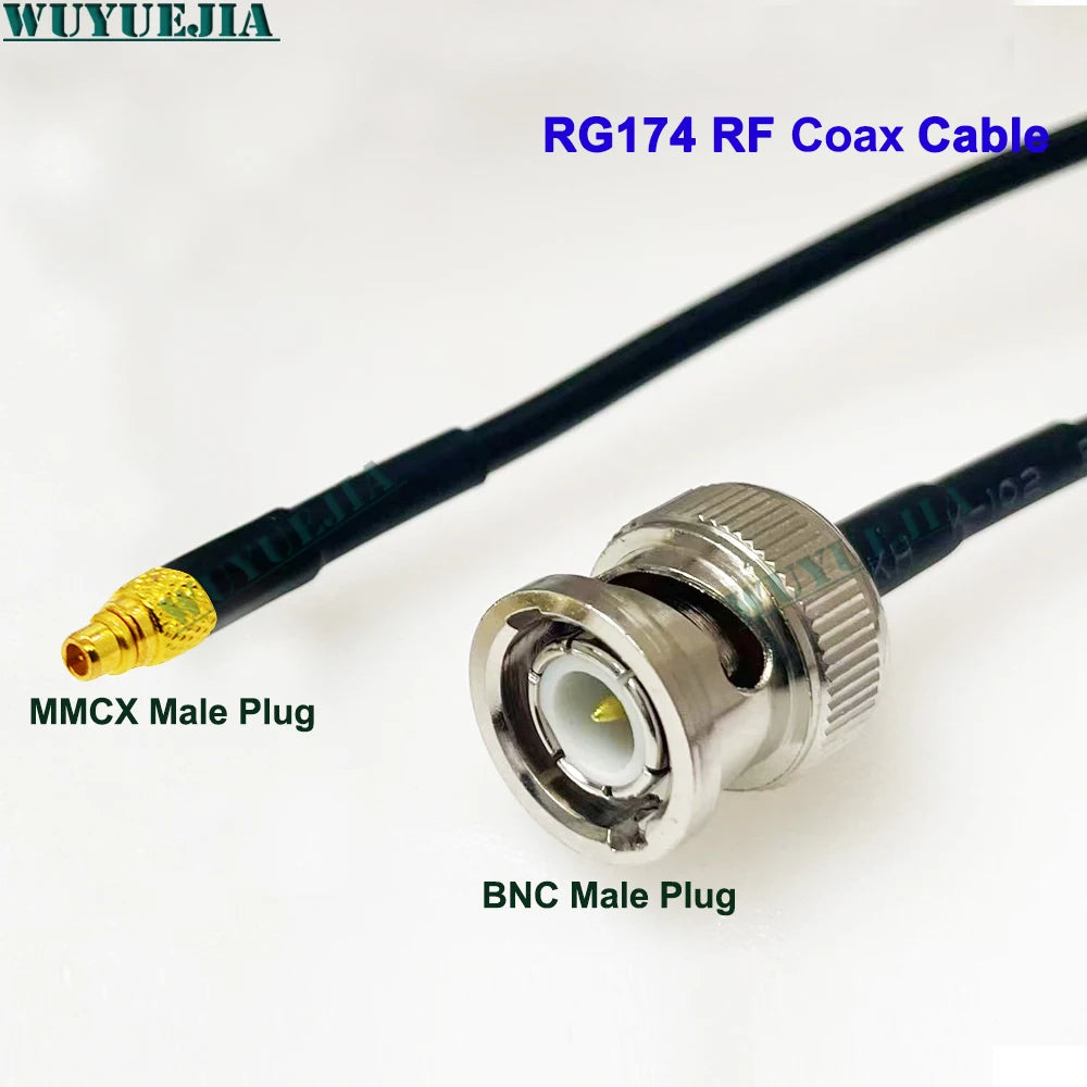 RG-174 Coaxial Cable Q9 BNC Female Waterproof to MMCX Male Connector Crimp Wire Terminal RF Jumper Pigtail Line For Wifi Card