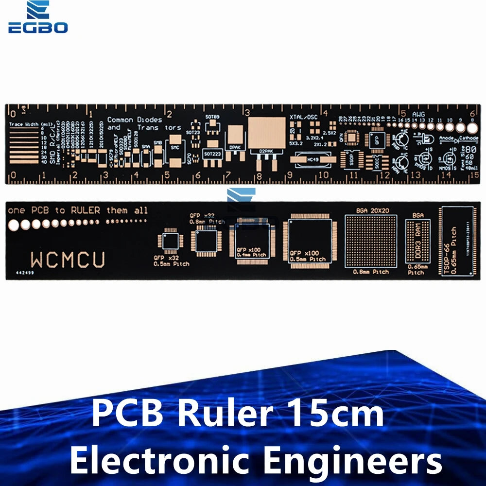 1~10PCS EGBO PCB Ruler For Electronic Engineers For Geeks Makers For Arduino Fans PCB Reference Ruler PCB Packaging Units v2 - 6