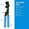 90 Degree RJ45 Keystone Jack Termination Crimper Tool, for Cat5 Cat5e Cat6 Wall Plate Network Keystone Module Installation