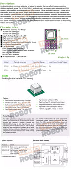 TENSTAR SCD40 SCD41 Gas Sensor Module 2.4-5.5V Detects CO2 Carbon Dioxide Temperature and Humidity Sensor I2C Communication