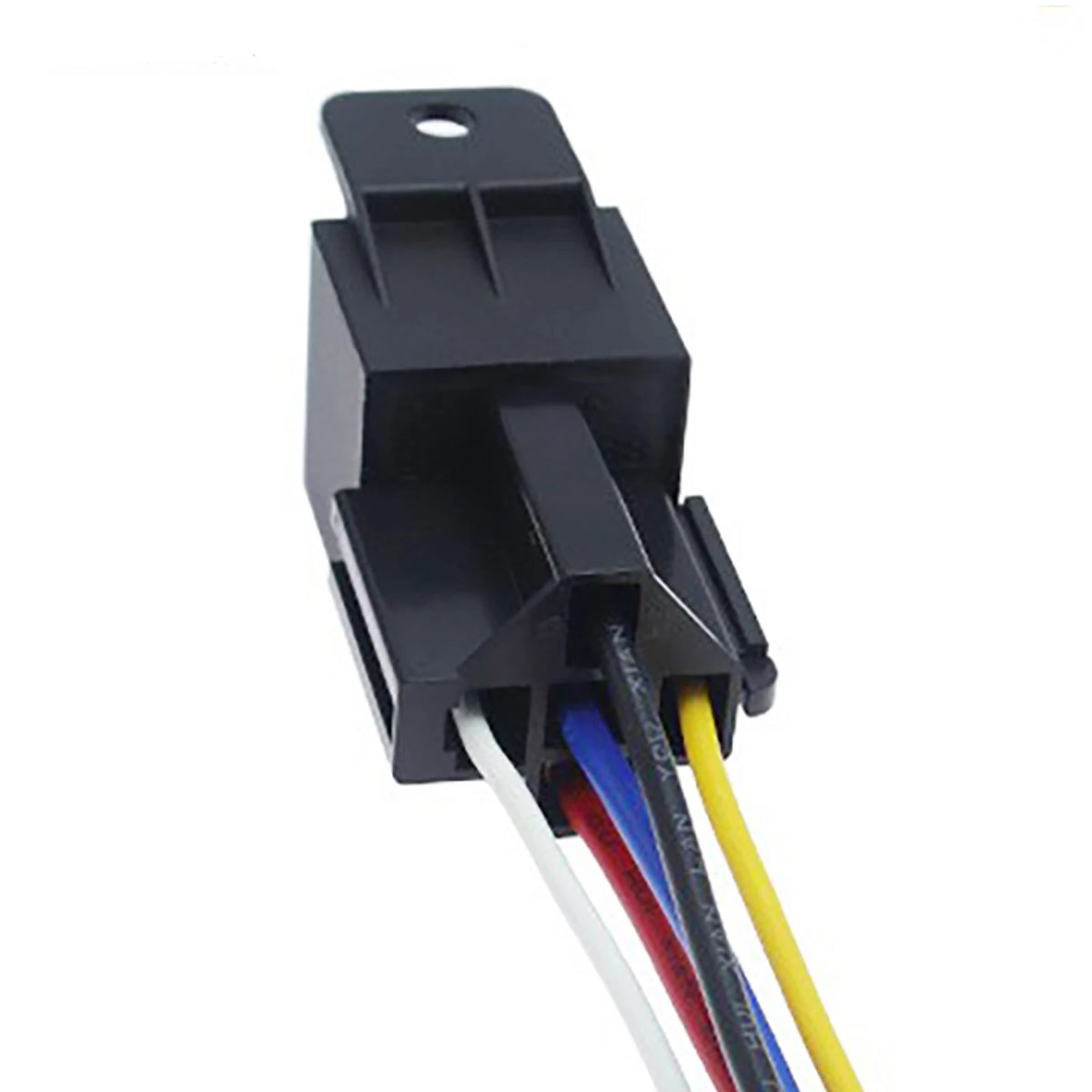 5Pcs Automotive Relay 12V or 24V 5Pin 40A Car Relay with Black Red Copper Terminal Auto Relay Socket SPDT Harness Cable