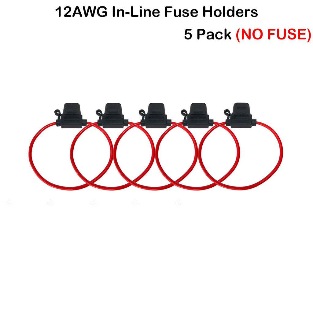 2PCS Inline Fuse Holder 10/12/14/16/18AWG Car Gauge Inline Fuse ATO/ATC Standard Blade Fuse 5A 10A 15A 20A 30A 40A Fuse Holders