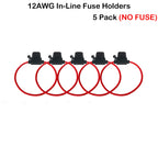 2PCS Inline Fuse Holder 10/12/14/16/18AWG Car Gauge Inline Fuse ATO/ATC Standard Blade Fuse 5A 10A 15A 20A 30A 40A Fuse Holders