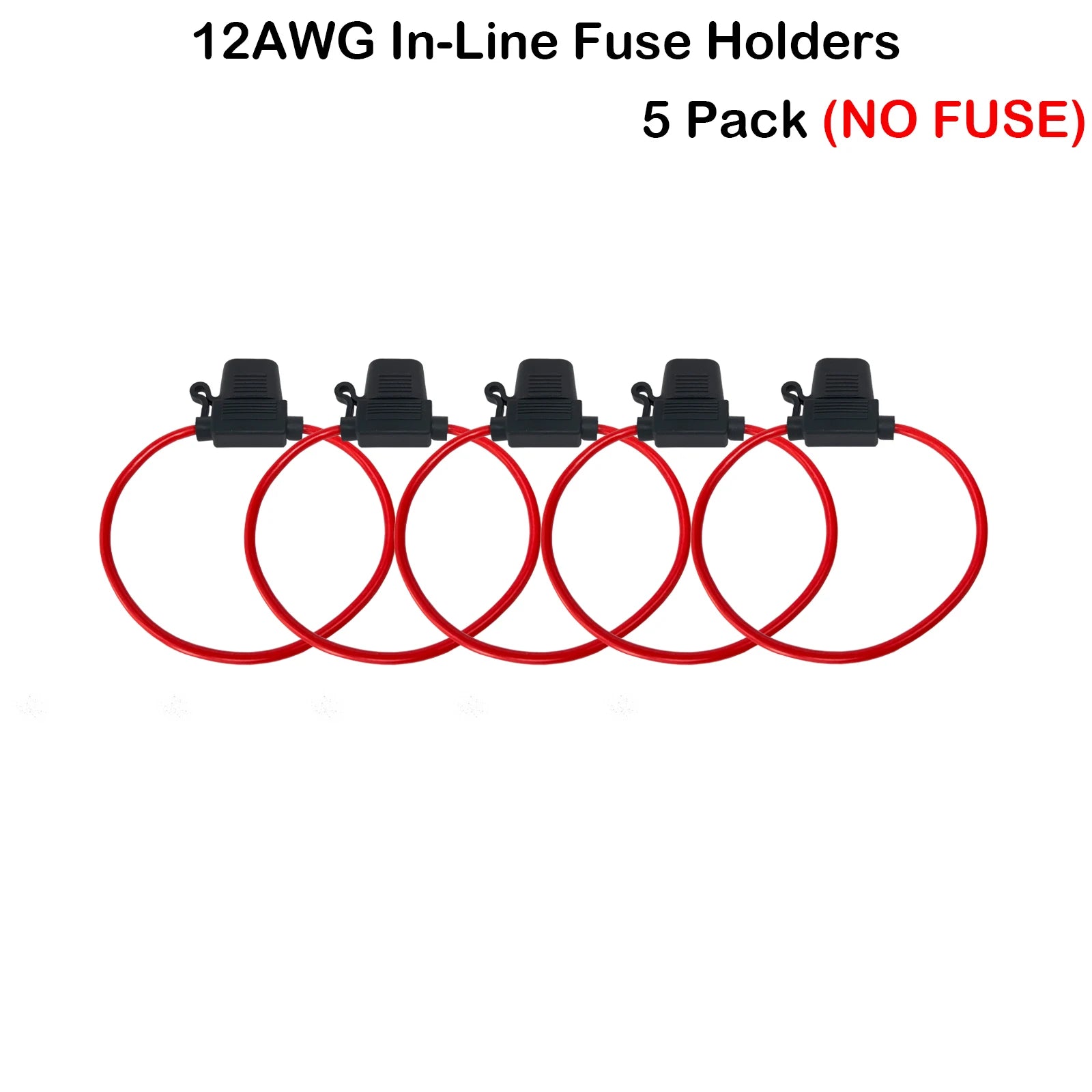 2PCS Inline Fuse Holder 10/12/14/16/18AWG Car Gauge Inline Fuse ATO/ATC Standard Blade Fuse 5A 10A 15A 20A 30A 40A Fuse Holders