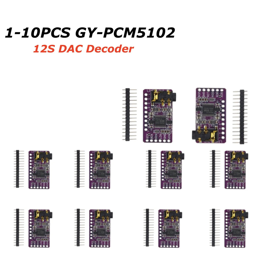 PCM5102 PCM5102A DAC Sound Card Board pHAT 3.5mm Stereo Jack 24 Bits Digital Audio Module for Raspberry Pi Beyond