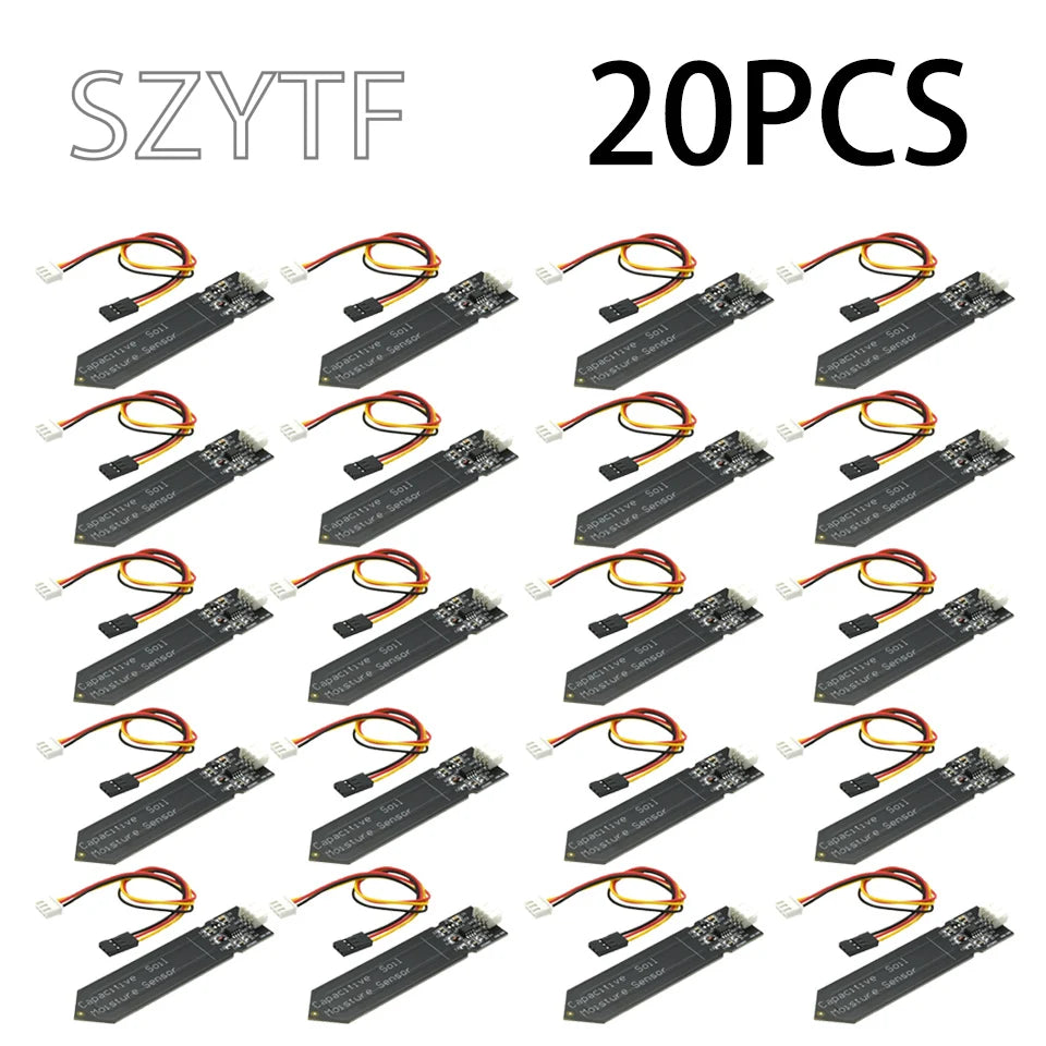 1-100PCS Capacitive Soil Moisture Sensor Not Easy To Corrode Wide Voltage Wire For Arduino