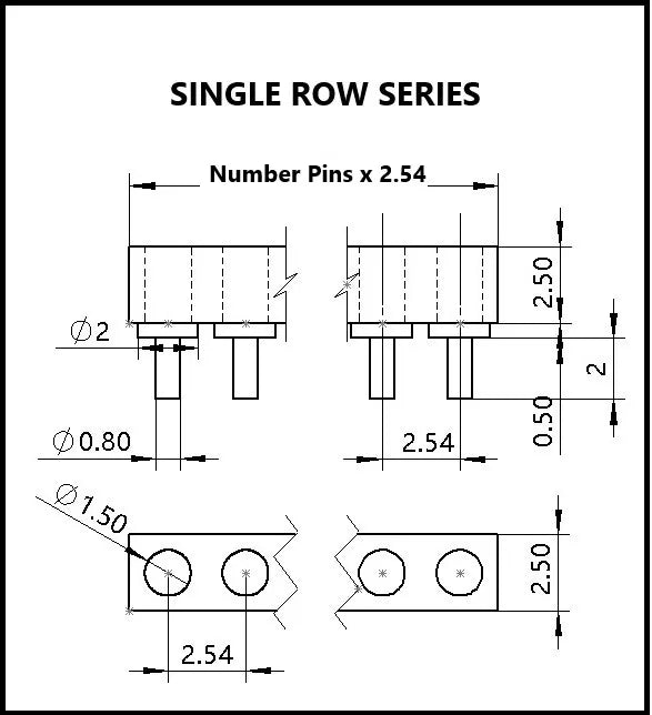 5 Pcs SMD Spring Loaded Pin Pogo Connector 2 3 4 5 6 7 8 10 Position Battery Contact 7.0mm Height 2.54 Grid Pad Modular Header