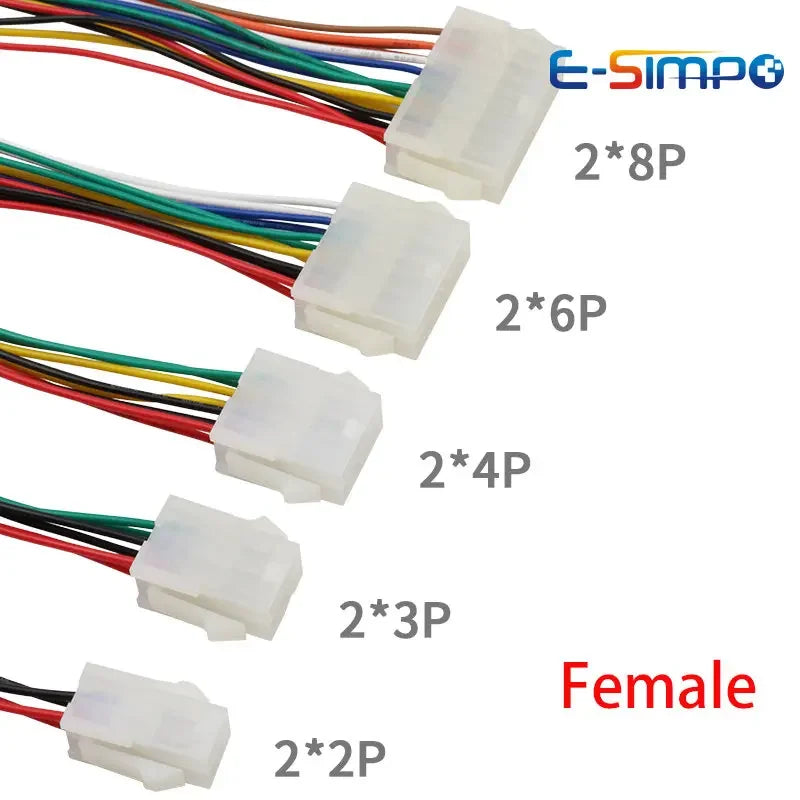10pcs/5pairs 20/30/50cm Mini-Fit MX4.2mm 5557 5559 0.165" 18AWG 2X1P-2X12P Dual Row Male Female Plug Terminal Wire Harness Cable