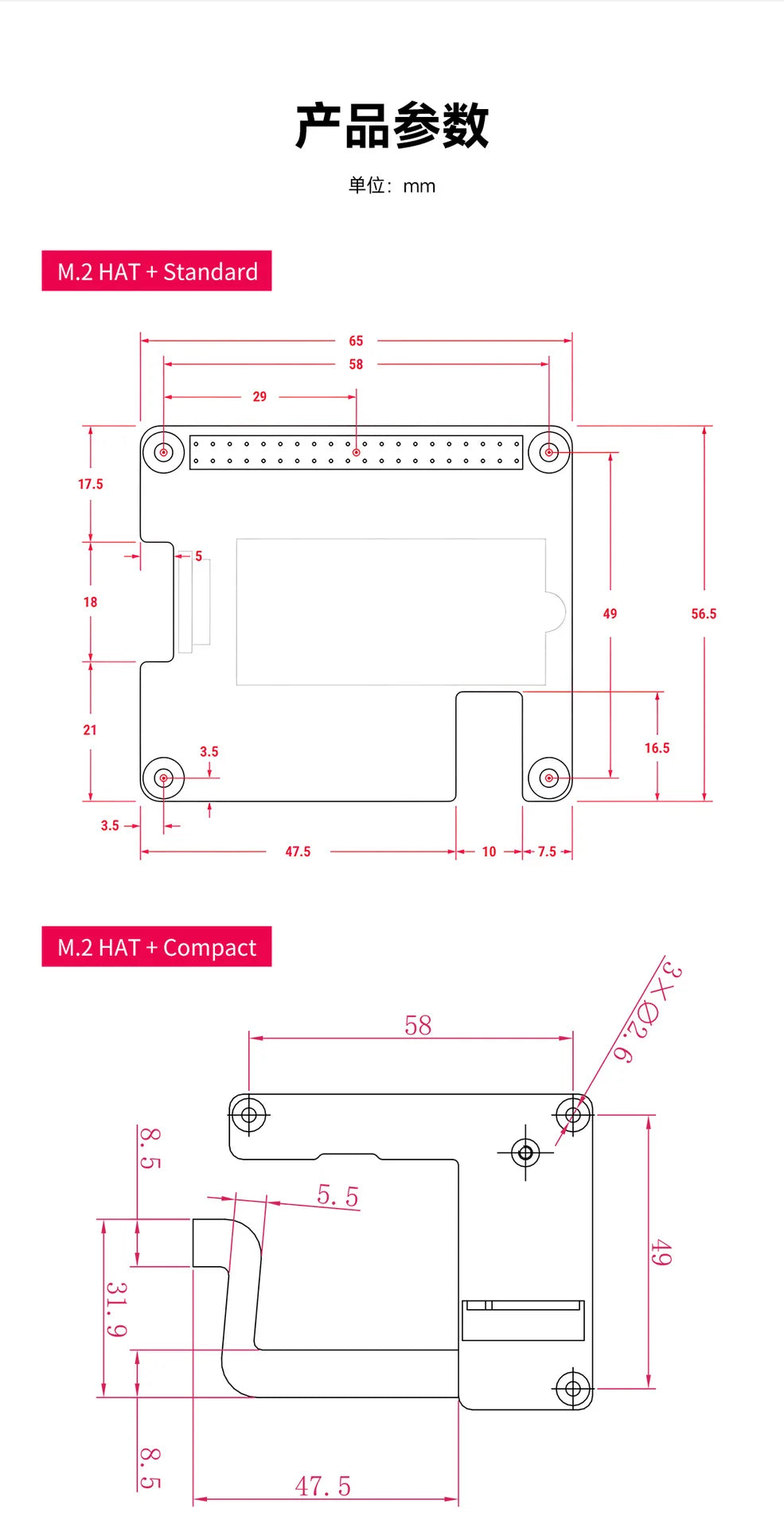 Raspberry Pi 5 Pcie To M.2 Hat+ Compact Expansion Board Ssd Solid State Drive Nvme Pi5