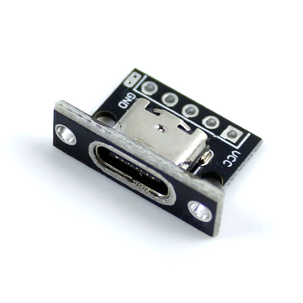 USB 3.1 Female Socket with PCB Board Connector Type C Female Male Head Connector Adapter Breakout Test Board 180 Degree Vertical