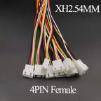 10PCS  Micro JST XH 2.54 2P 3P 4P 5P 6PIN Male Female Plug Connector 2.54mm Pitch With Wire Cable Battery Charging Cable