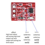 20pcs TTP223 Capacitive Touch Button with Self-Locking Capability and Standard Pinout for Breadboard and PCB Mounting