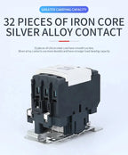 LC1-D50 AC Magnetic Contactor 50A 1NO 1NC Starter Relay Contactor 220V/380V 50/60Hz 3 Electric Contactors