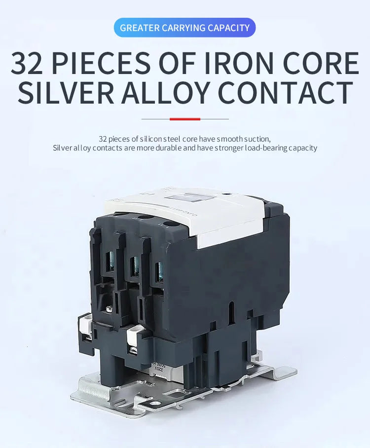 LC1-D50 AC Magnetic Contactor 50A 1NO 1NC Starter Relay Contactor 220V/380V 50/60Hz 3 Electric Contactors