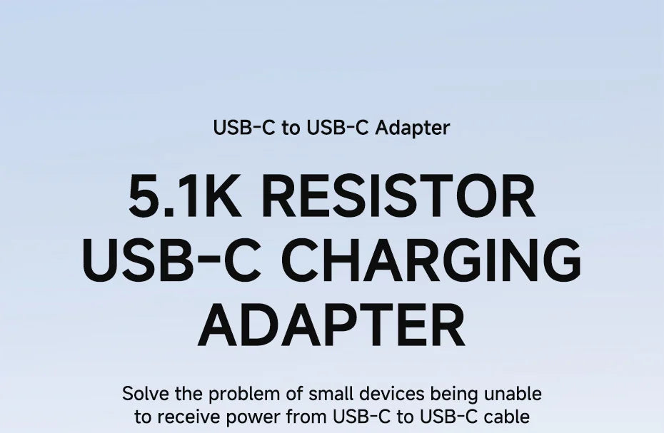 Hagibis 5.1k Pull-down Resistor Charging Adapter USB C Male to Female for Shaver Hair Trimmer Headphone Fan Electric Screwdriver