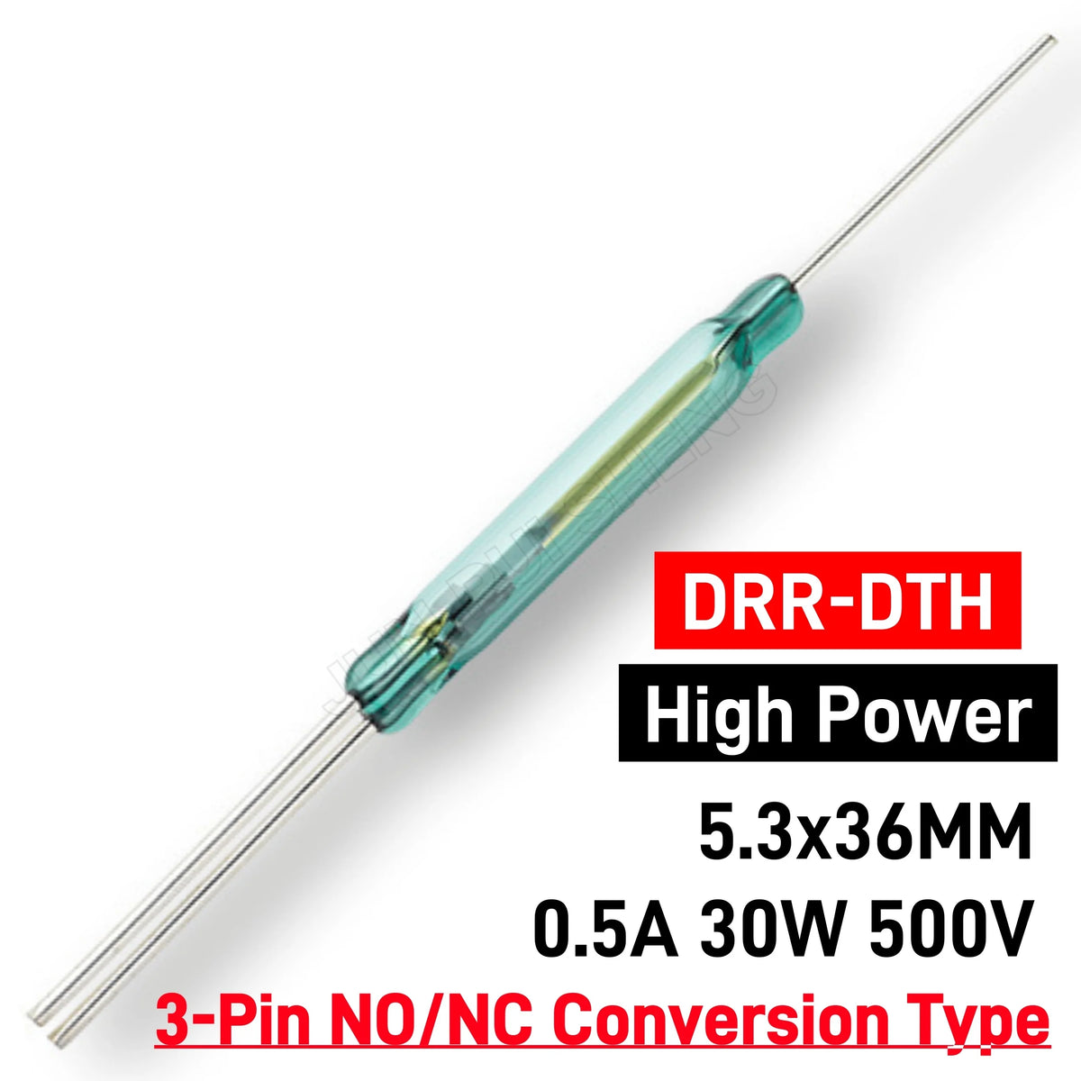 High Power SPDT Reed Switch 3 Pin 120V 127V 220V 230V 250V 400V 500V Voltage Normally Open/Closed NO/NC Magnetic Contact Sensor