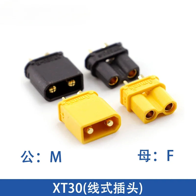 Amass XT30 XT60 XT90M/F Connector High Current Male/Female Lithium Battery Charging Gold Plated Plug