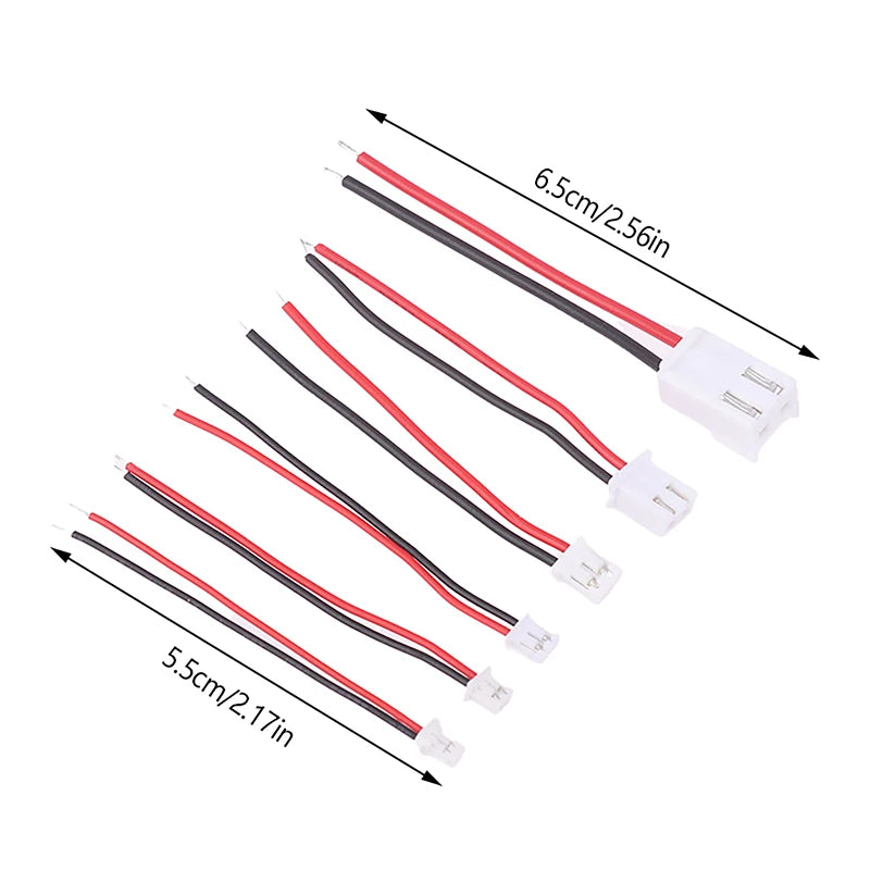 /KQM/10pcs Small Mini Connector Jst 1.0/1.25/1.5/2.0/2.54/3.96mm Ph 2.0mm Xh 2.54mm 2 Pin Male Female Plug Jack Cable Wire