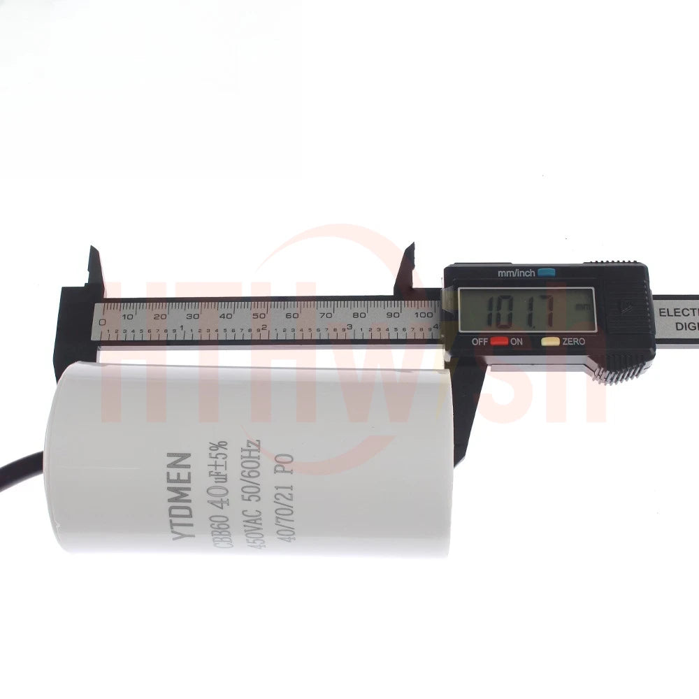1pc CBB60 Motor Run Capacitors 5% for Washing Machine 450V 3UF 4UF 5UF 6UF 8UF 10UF 12UF 15UF 18UF 20U 450VAC Starting Capacitor
