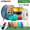 25M/Roll 3:1 Φ1.6-Φ50Mm Heat Shrink Tube Ahensive Lined Double Wall Marine Grade Wrap Glue Polyolefin Wire Tubing Cable Sleeves
