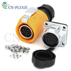 XHP20, IP67 2 3 4 5 67 8 9 10 12-Pin Waterproof Electrical Connector, 20mm Aviation Square Panel Mounting Male Plug