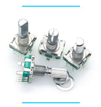 5PCS/LOT 20 Position 360 Degree Rotary Encoder EC11 w Push Button 5Pin Handle Long 15/20MM With A Built In Push Button Switch