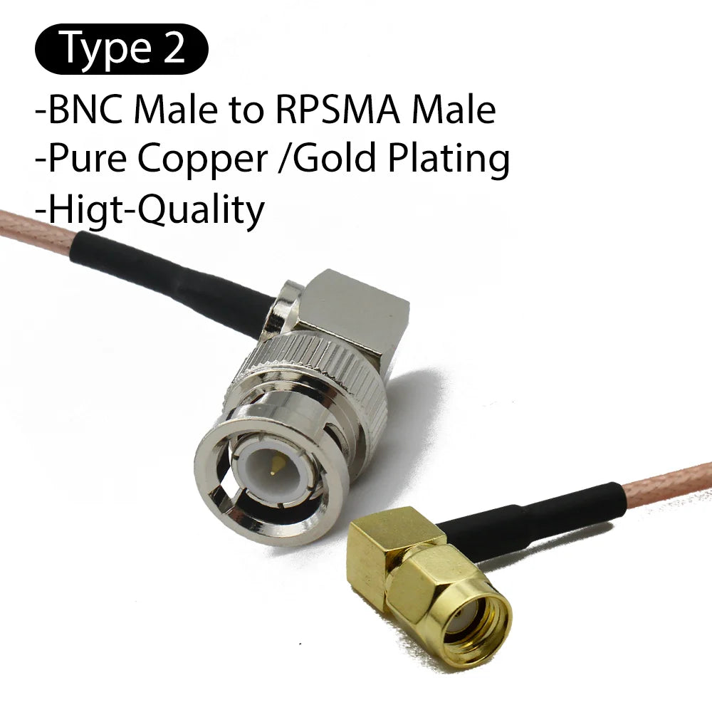 RG316 BNC Male to SMA  Female 90 Right Angle Coax Jumper Pigtail Cable Crimp Fast Delivery WiFi Antenna Extension Cable