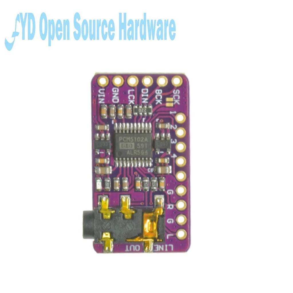 1-10PCS I2S PCM5102 DAC Decoder GY-PCM5102 I2S Player Module For Raspberry Pi PHAT Format Board Digital PCM5102A Audio Board